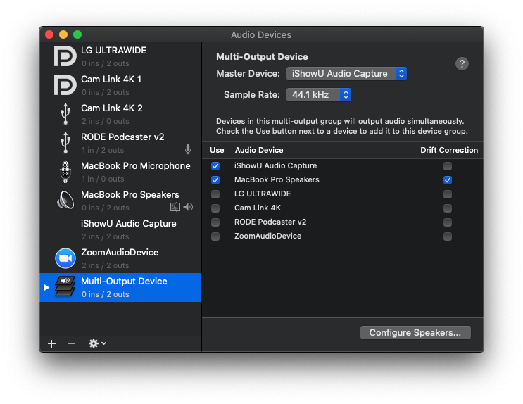 how to capture audio output obs mac